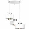 Sklep Kaja Potrójna, biało-srebrna lampa wisząca LX 9845 MARTI | Kaja Oświetlenie Online