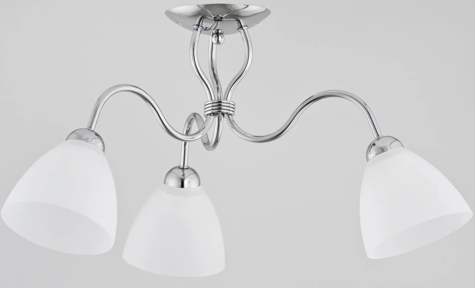 Sklep Kaja Potrójna chromowana lampa sufitowa na 3 klosze AL 22603 | Kaja* Randole Tradycyjne