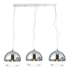 Sklep Kaja Potrójna owana lampa wisząca nad stół AZ3103 IRIS | Kaja chrom New