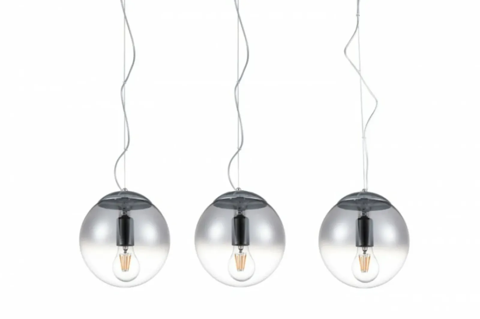 Sklep Kaja Potrójna owana lampa wisząca nad stół AZ3103 IRIS | Kaja chrom New