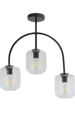 Sklep Kaja Potrójna, czarna lampa sufitowa do sypialni SIG 32245 z serii SHINE Discount
