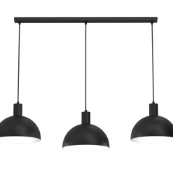 Sklep Kaja Potrójna, czarna lampa wisząca do salonu LX 4297 HANDA | Kaja New