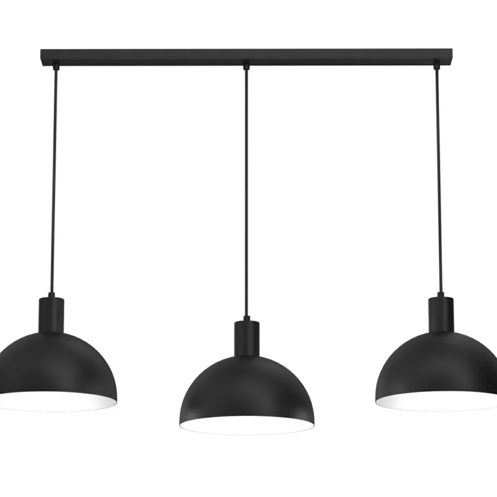 Sklep Kaja Potrójna, czarna lampa wisząca do salonu LX 4297 HANDA | Kaja New