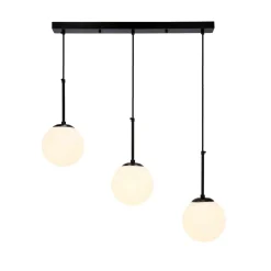 Sklep Kaja Potrójna, czarno-biała lampa wisząca nad stół 33-09609 POMPEI | Kaja Shop