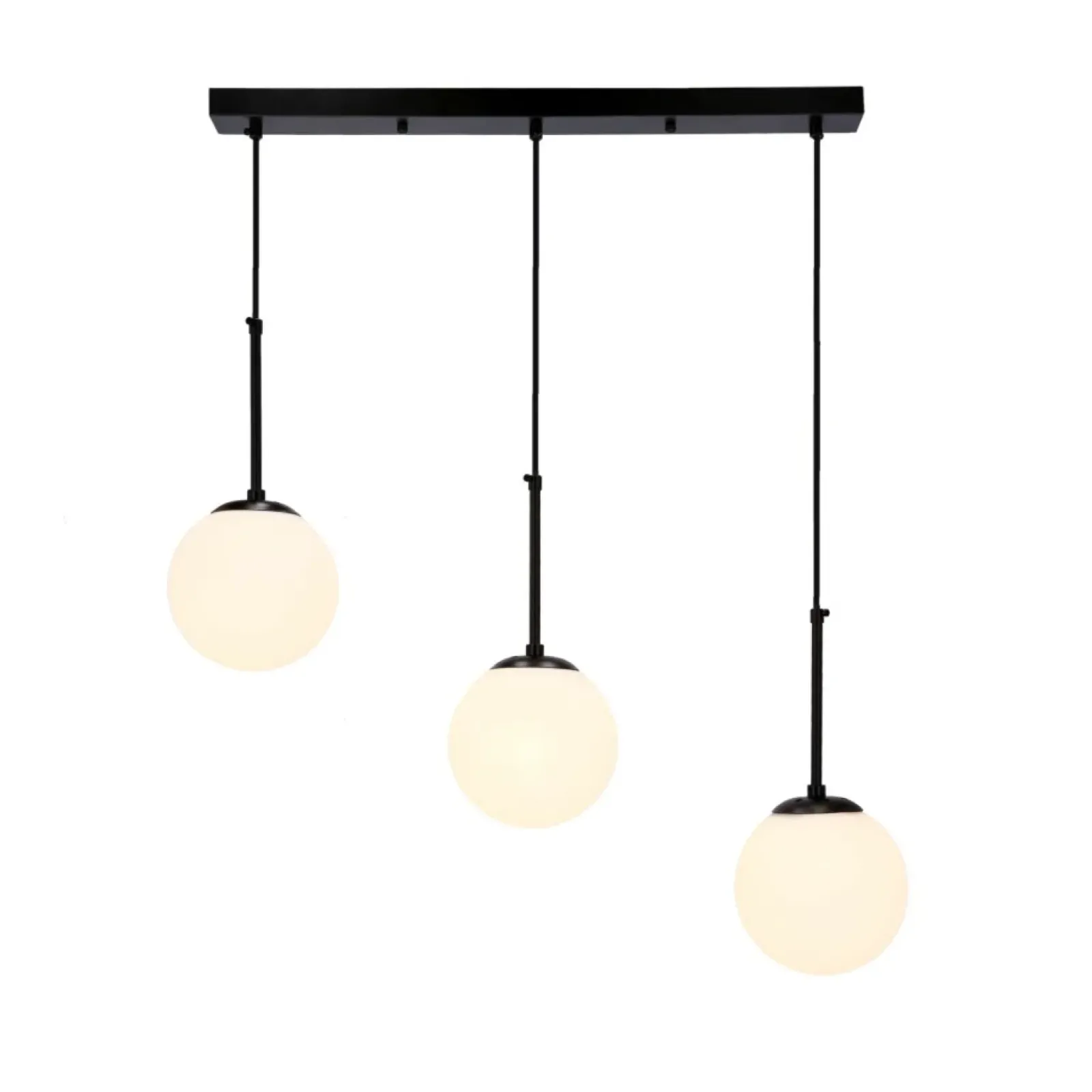 Sklep Kaja Potrójna, czarno-biała lampa wisząca nad stół 33-09609 POMPEI | Kaja Shop