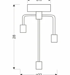 Sklep Kaja Potrójna, industrialna lampa sufitowa 33-01320 SAGA | Kaja Oświetlenie Clearance