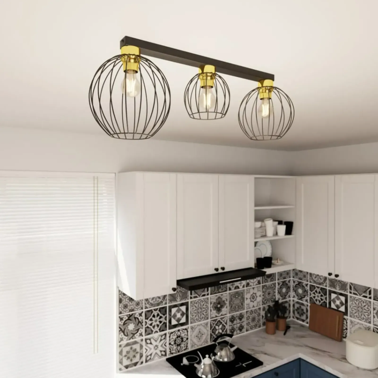 Sklep Kaja Potrójna lampa sufitowa do loftowego salonu 1370/3 z serii NEST Outlet