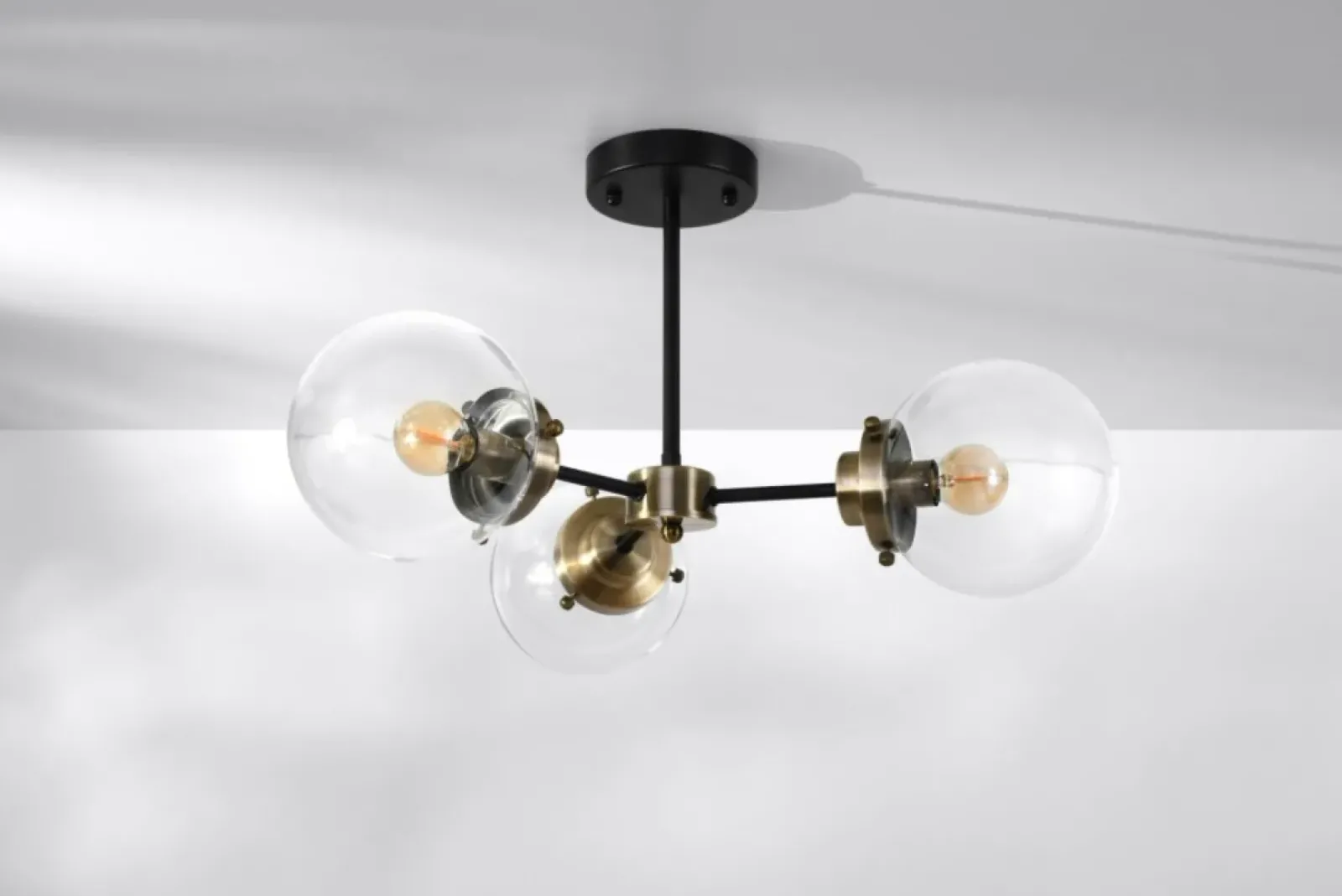 Sklep Kaja Potrójna lampa sufitowa do loftowej sypialni 33-01290 LENS | Kaja Best