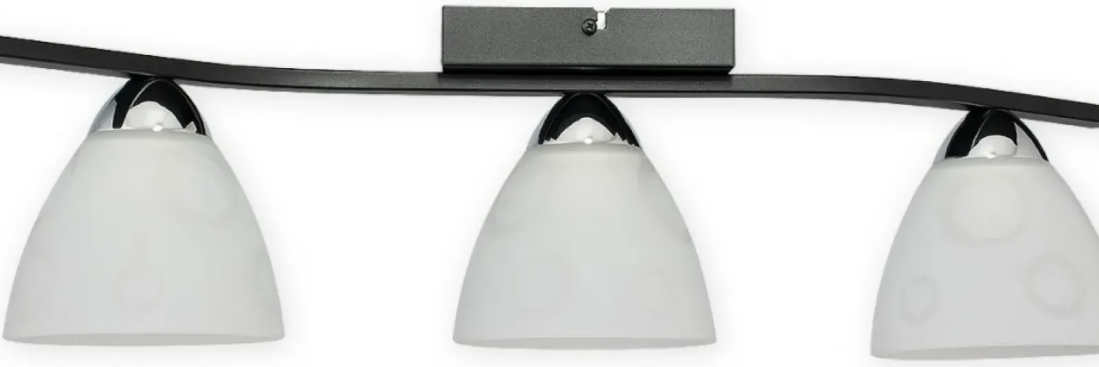 Sklep Kaja Potrójna lampa sufitowa z kloszami O3293 P3 CZA + CH z serii MAGNI* Randole Tradycyjne