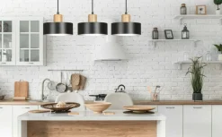 Sklep Kaja Potrójna lampa wisząca do rustykalnej kuchni 1046/3 TORIN | Kaja czarny Best Sale