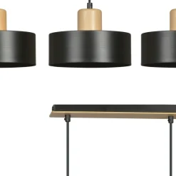 Sklep Kaja Potrójna lampa wisząca do rustykalnej kuchni 1046/3 TORIN | Kaja czarny Best Sale