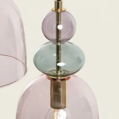 Sklep Kaja Potrójna lampa wisząca, kolorowe klosze ABR-3KOLOK-F KOLORENO | Kaja fioletowy Best Sale