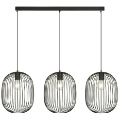 Sklep Kaja Potrójna lampa wisząca, loftowa, na listwie 1304/3 z serii ONYX | Kaja czarny Sale