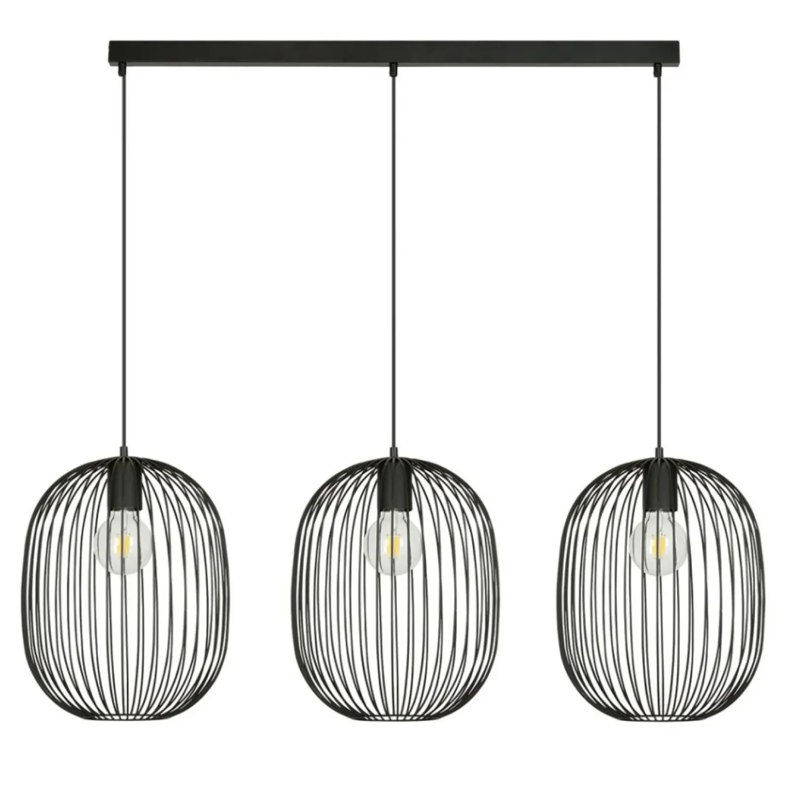 Sklep Kaja Potrójna lampa wisząca, loftowa, na listwie 1304/3 z serii ONYX | Kaja czarny Sale