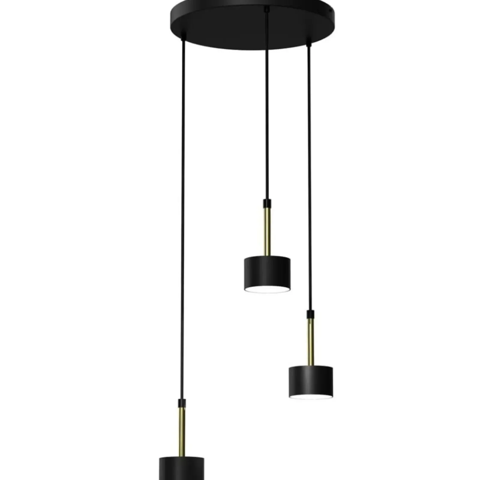 Sklep Kaja Potrójna lampa wisząca w czarno-złotym kolorze MLP7762 z serii ARENA | Kaja Oświ Discount