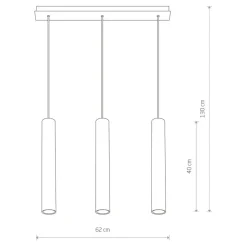Sklep Kaja Potrójna lampa wisząca, w kolorze u 7863 | Kaja Oświetlenie mosiądz Discount