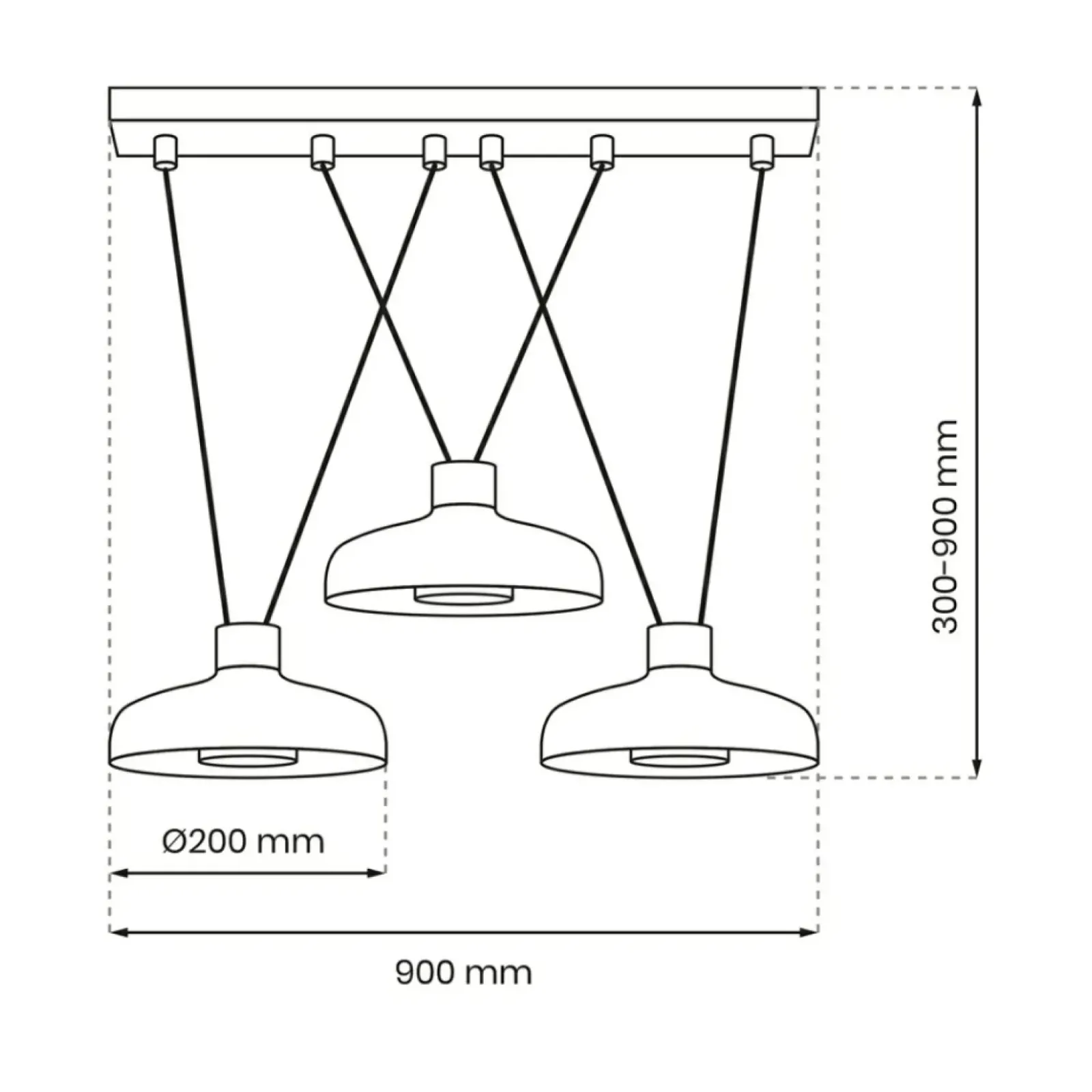 Sklep Kaja Potrójna lampa wisząca w loftowym wydaniu MLP8820 z serii LINEA | Kaja Oświetlen Flash Sale
