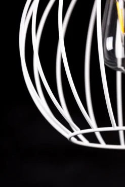 Sklep Kaja Potrójna lampa wisząca z drucianymi kloszami 755/3 | Kaja Oświetlenie biały Flash Sale