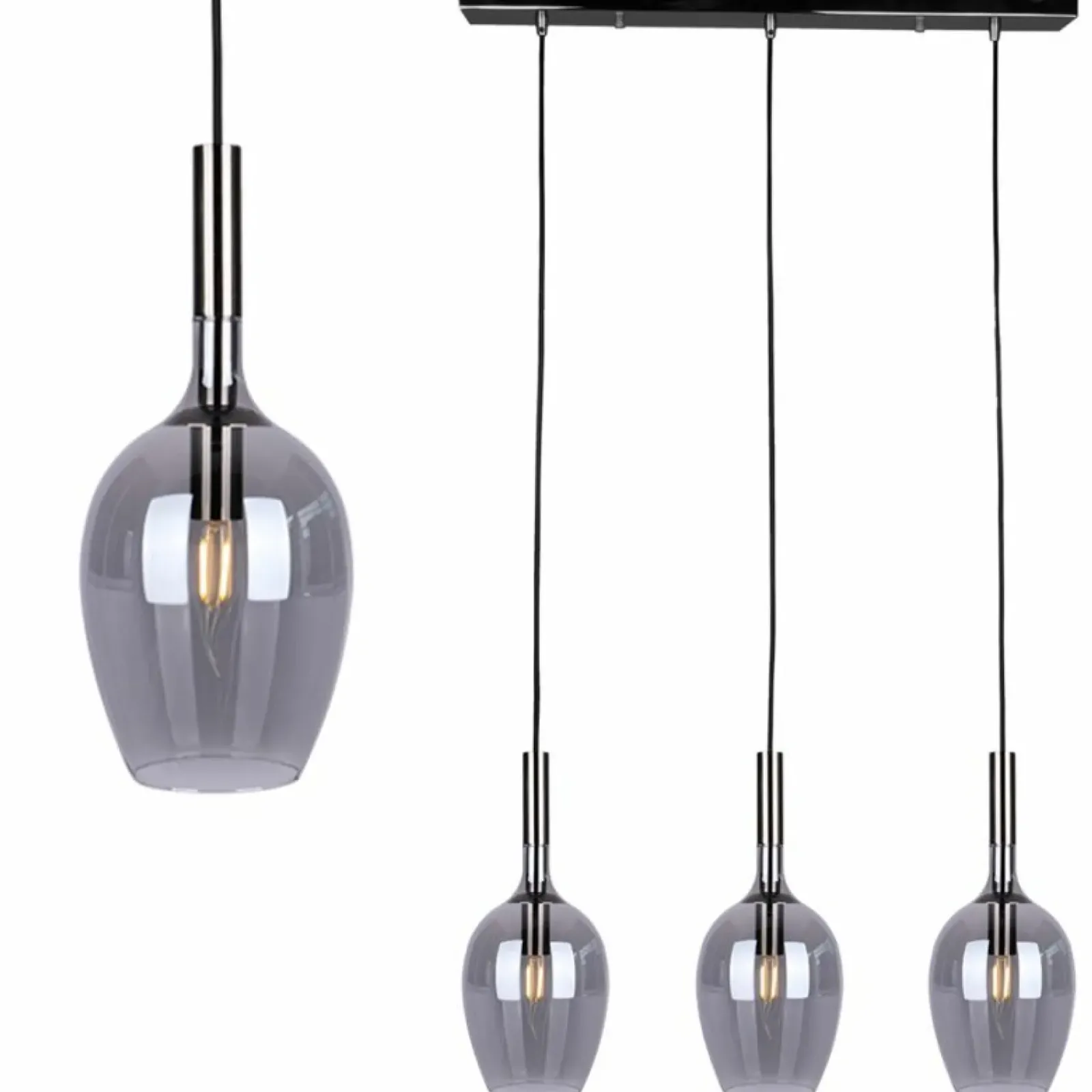 Sklep Kaja Potrójna lampa wisząca z ozdobnymi kloszami ML8814 LUGANO | Kaja Fashion