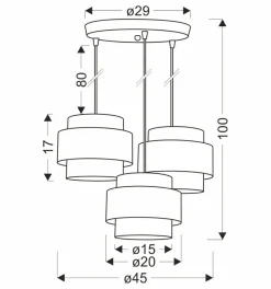 Sklep Kaja Potrójna lampa wisząca ze stalowymi abażurami 33-17901 TWIN | Kaja Clearance