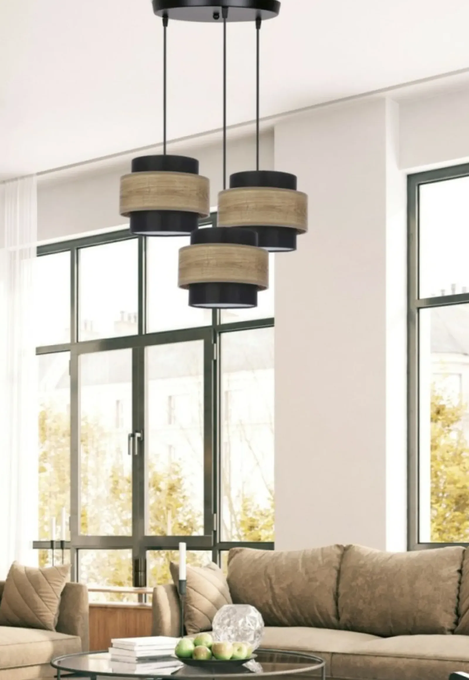 Sklep Kaja Potrójna lampa wisząca ze stalowymi abażurami 33-17901 TWIN | Kaja Clearance