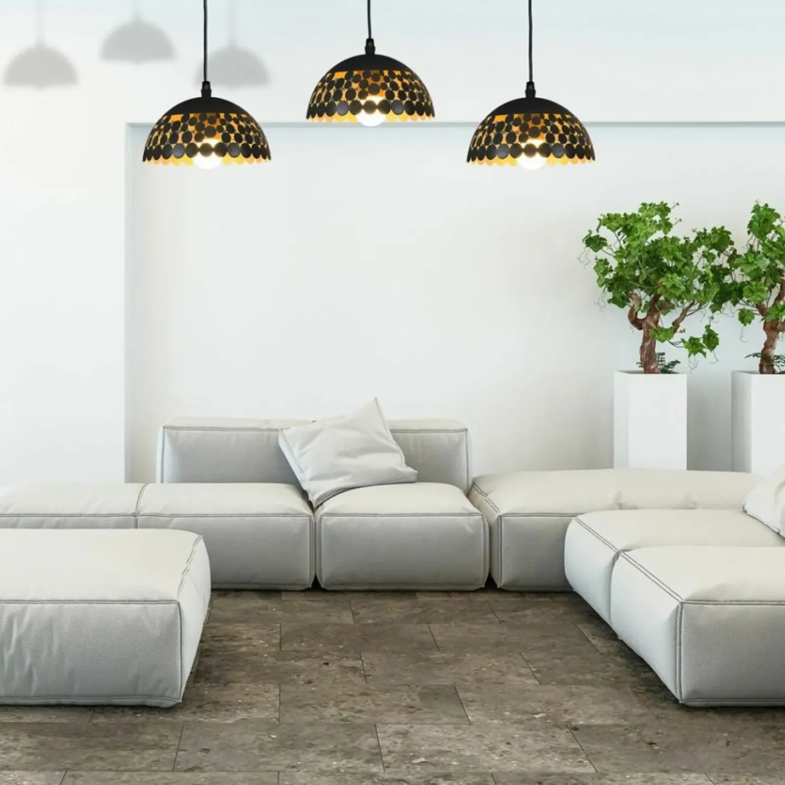 Sklep Kaja Potrójna lampa wisząca ze stylowymi kloszami ML6136 z serii LISA | Kaja Oświetle czarny Cheap