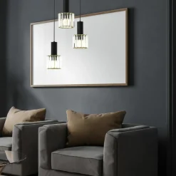 Sklep Kaja Potrójna lampa z kryształowymi kloszami MLP8362 CRISTAL | Kaja Cheap