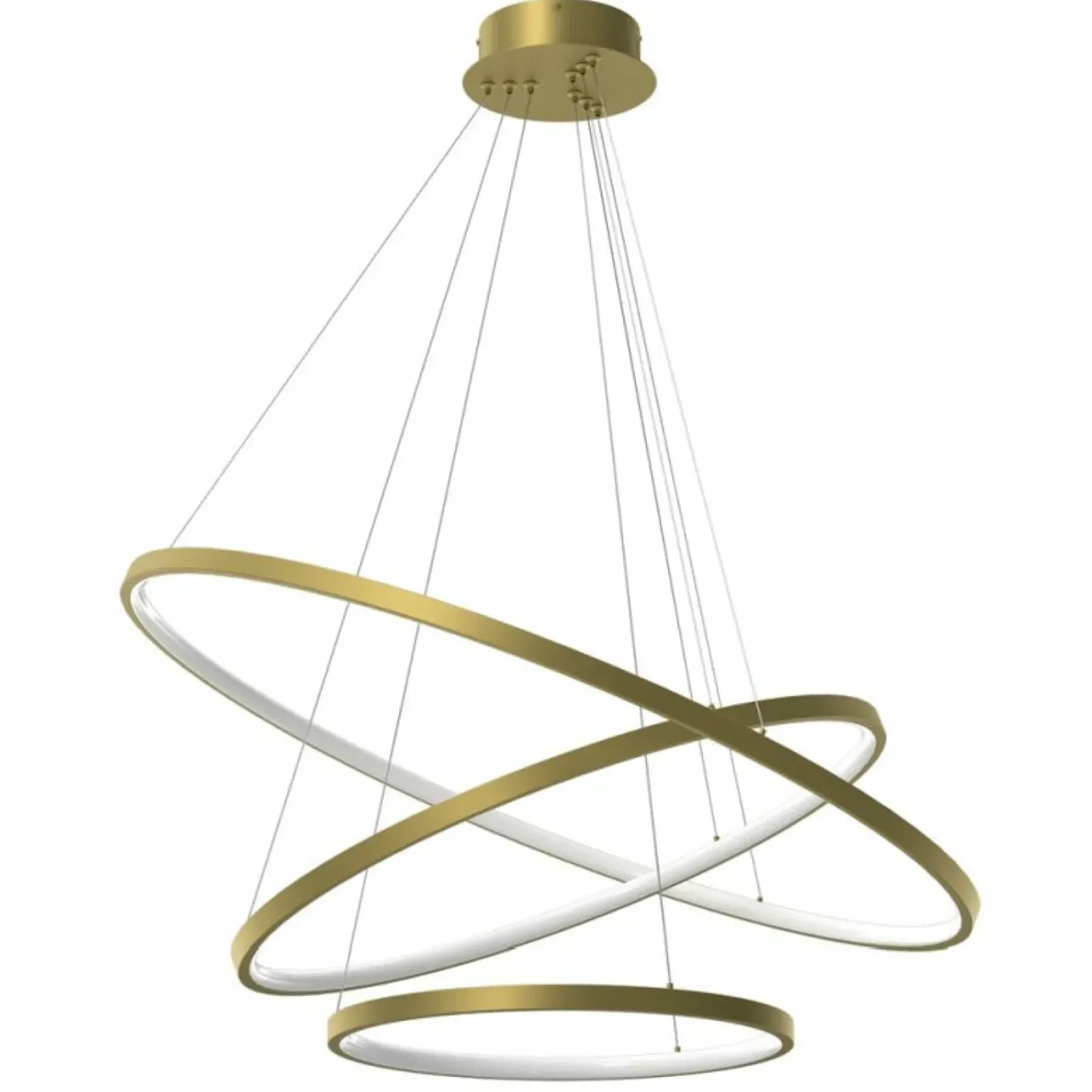 Sklep Kaja Potrójna, ledowa lampa wisząca, koła na zwisach ML7947 ROTONDA | Kaja Outlet