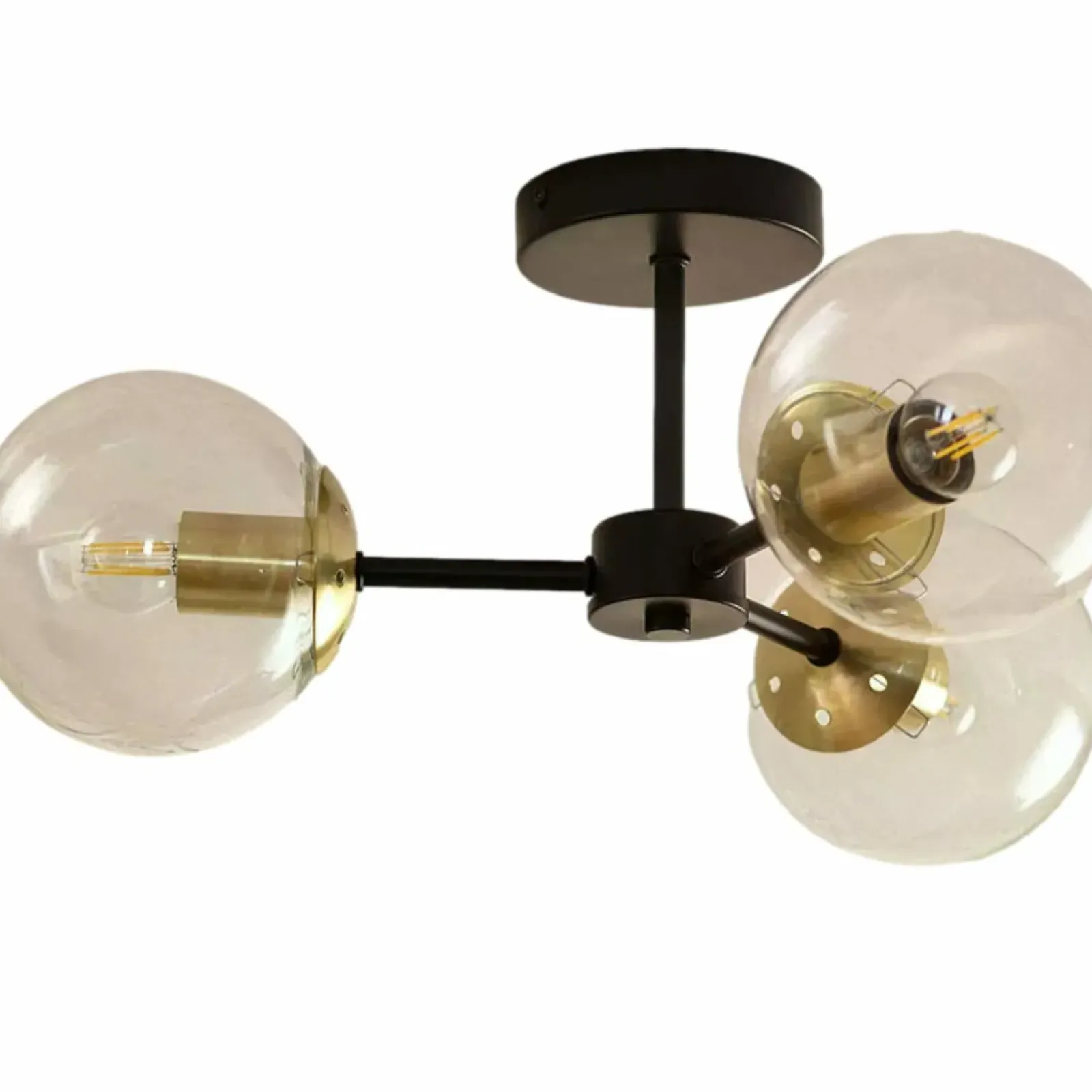 Sklep Kaja Potrójna, ponadczasowa lampa sufitowa ABR-KRK-C-3XE27 TESERO | Kaja czarny New