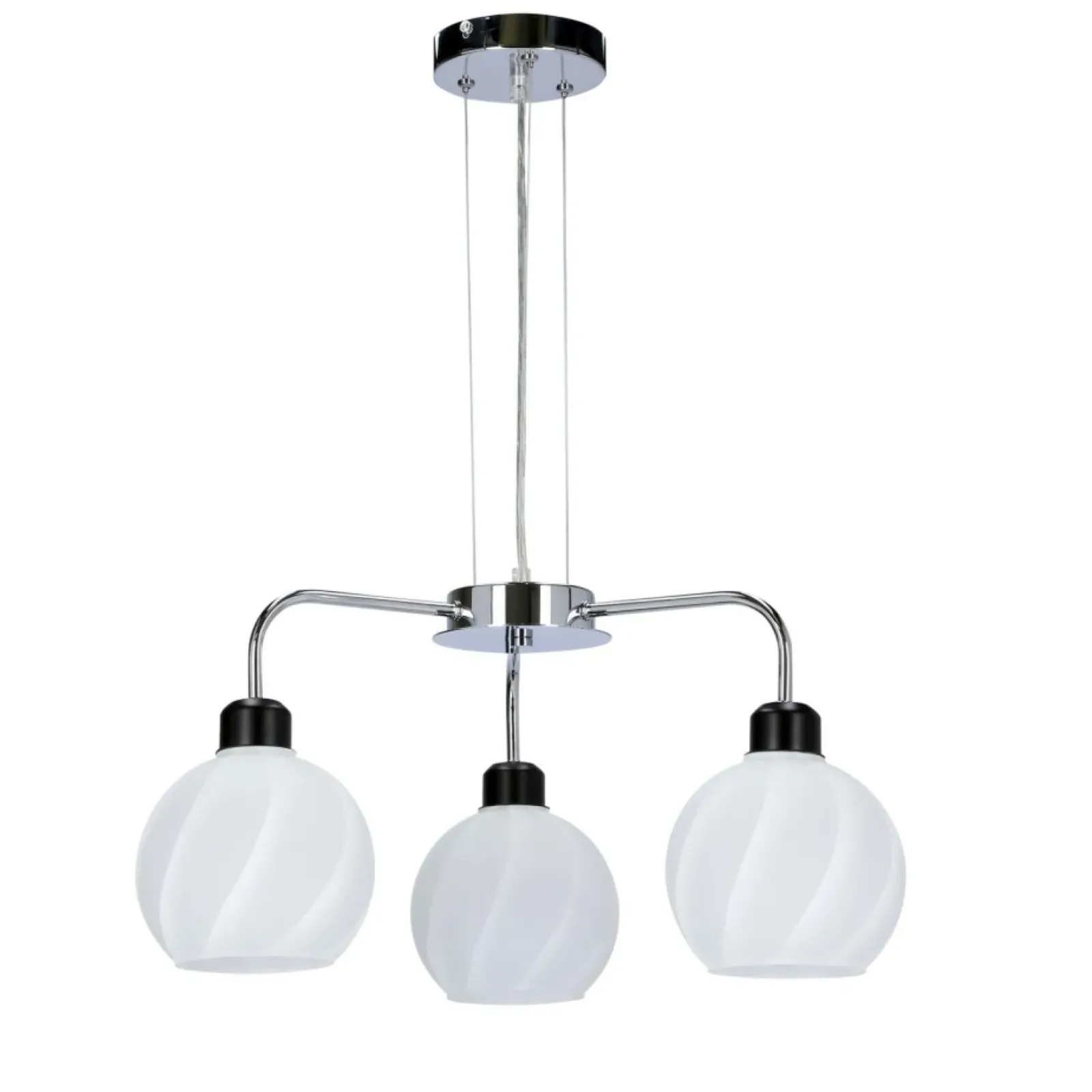 Sklep Kaja Potrójna, srebrna lampa wisząca z kloszami 33-23834 LARIX | Kaja Clearance