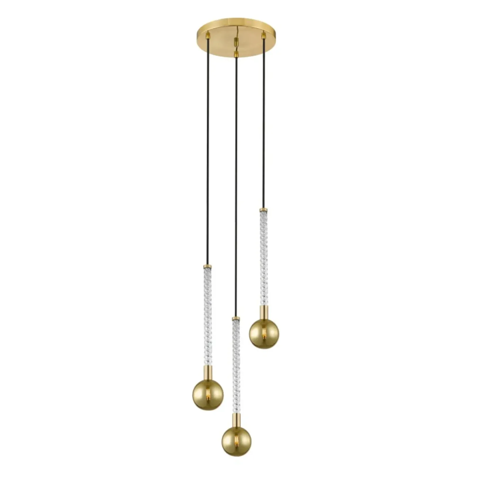 Sklep Kaja Potrójna, złota lampa w stylu glamour P0583-03B-2GHF MIDA | Kaja Flash Sale
