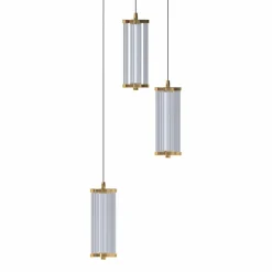 Sklep Kaja Potrójna, złota lampa wisząca do salonu MD3147-3A-3GT CALLY | Kaja Cheap
