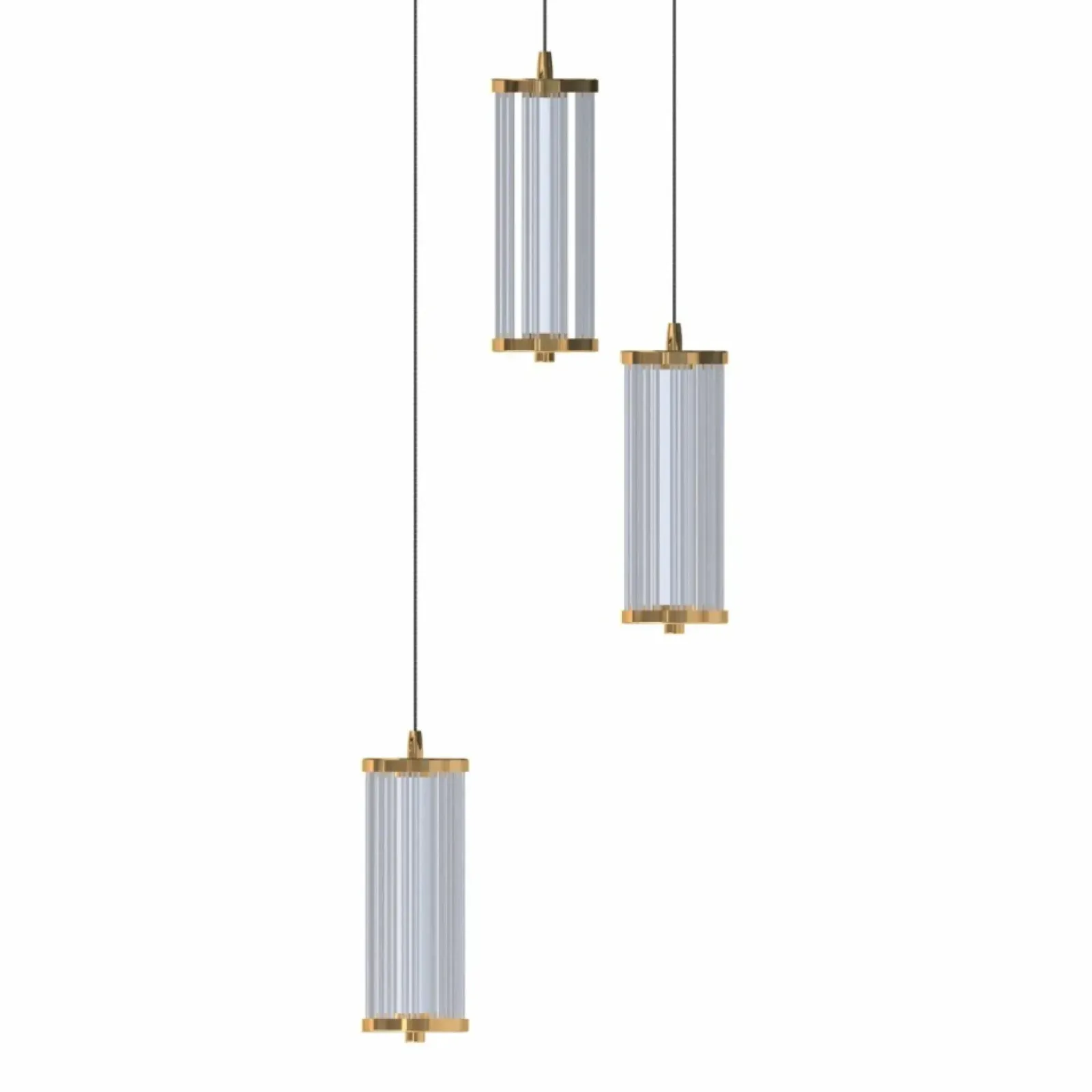 Sklep Kaja Potrójna, złota lampa wisząca do salonu MD3147-3A-3GT CALLY | Kaja Cheap