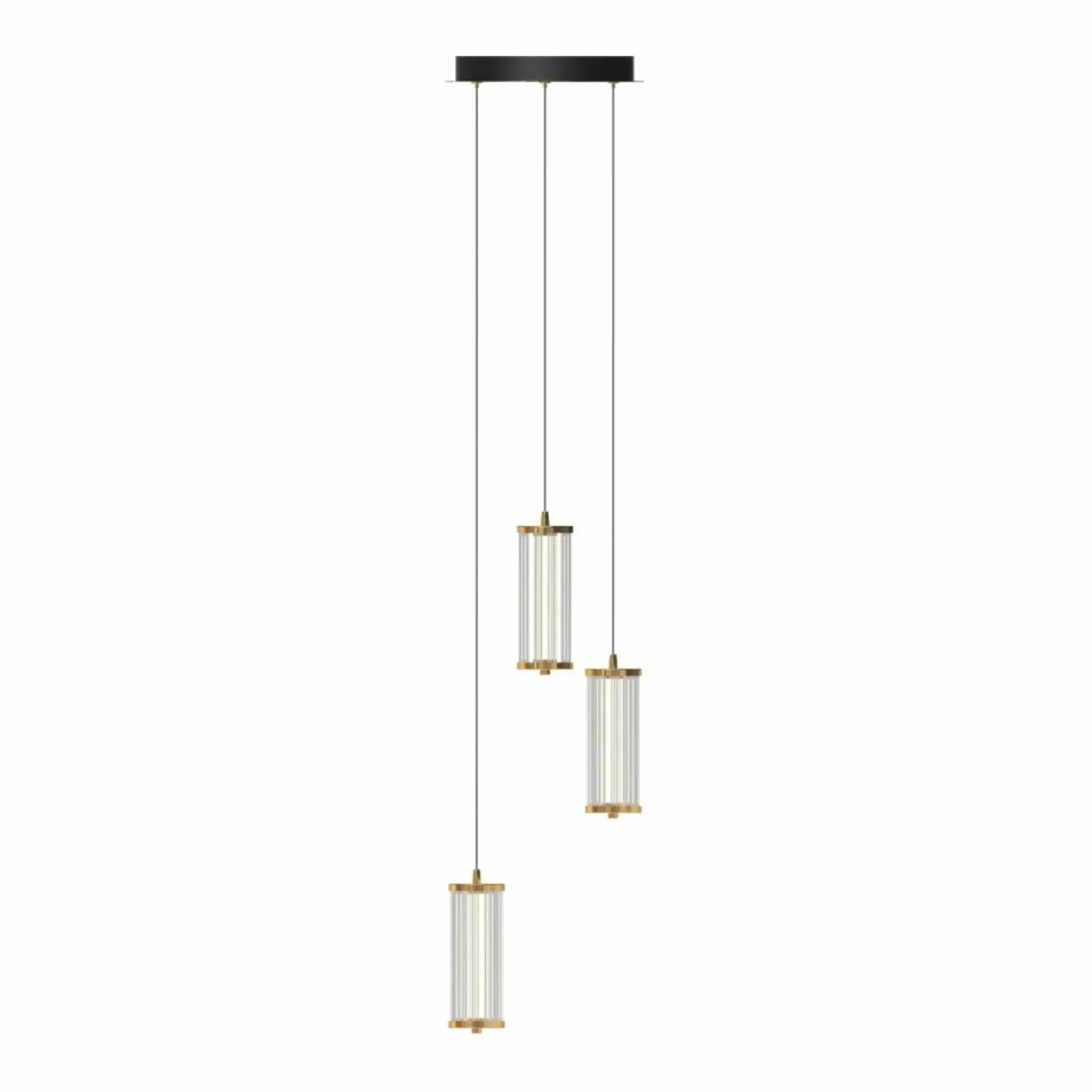 Sklep Kaja Potrójna, złota lampa wisząca do salonu MD3147-3A-3GT CALLY | Kaja Cheap