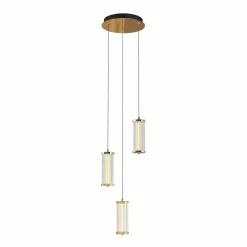 Sklep Kaja Potrójna, złota lampa wisząca do salonu MD3147-3A-3GT CALLY | Kaja Cheap