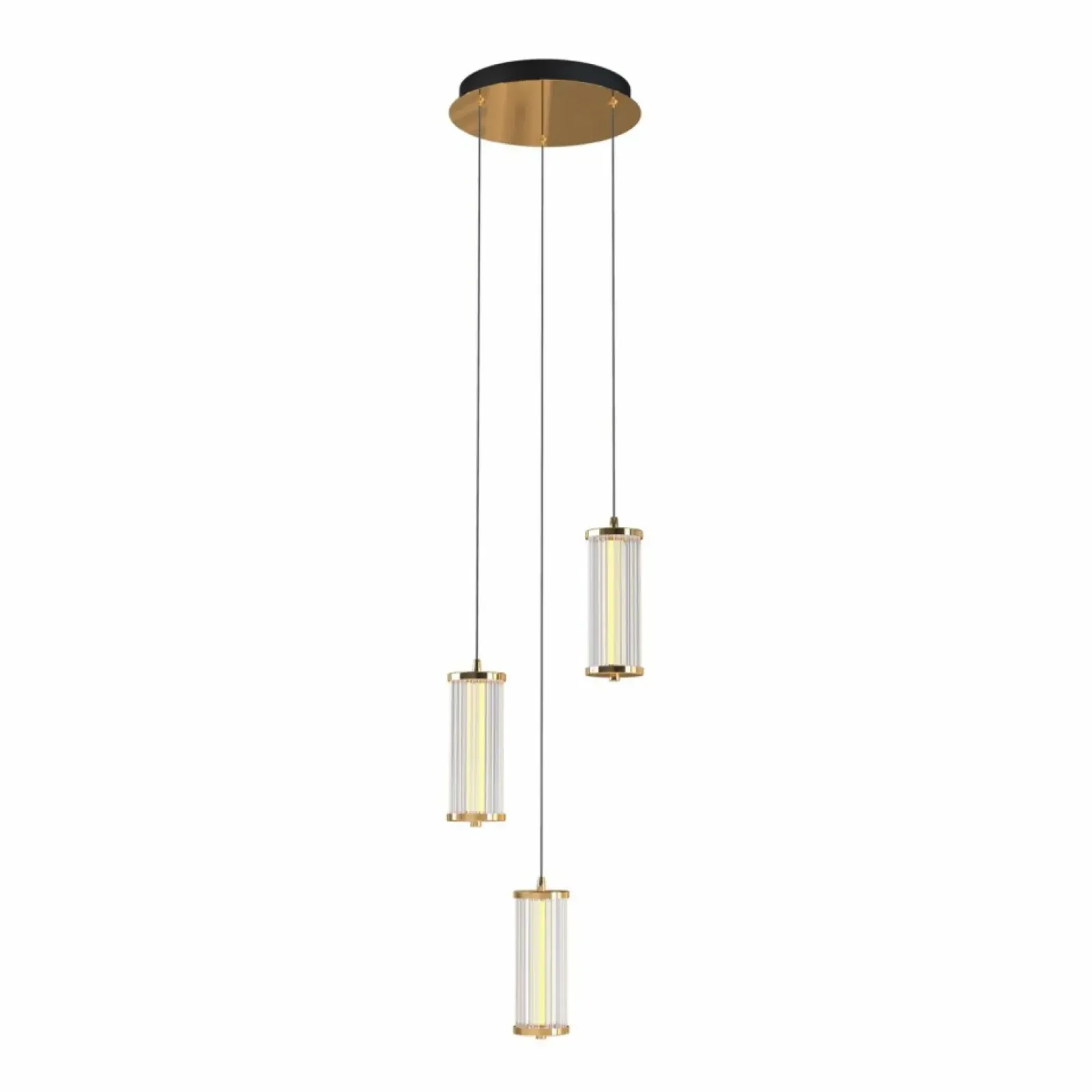 Sklep Kaja Potrójna, złota lampa wisząca do salonu MD3147-3A-3GT CALLY | Kaja Cheap