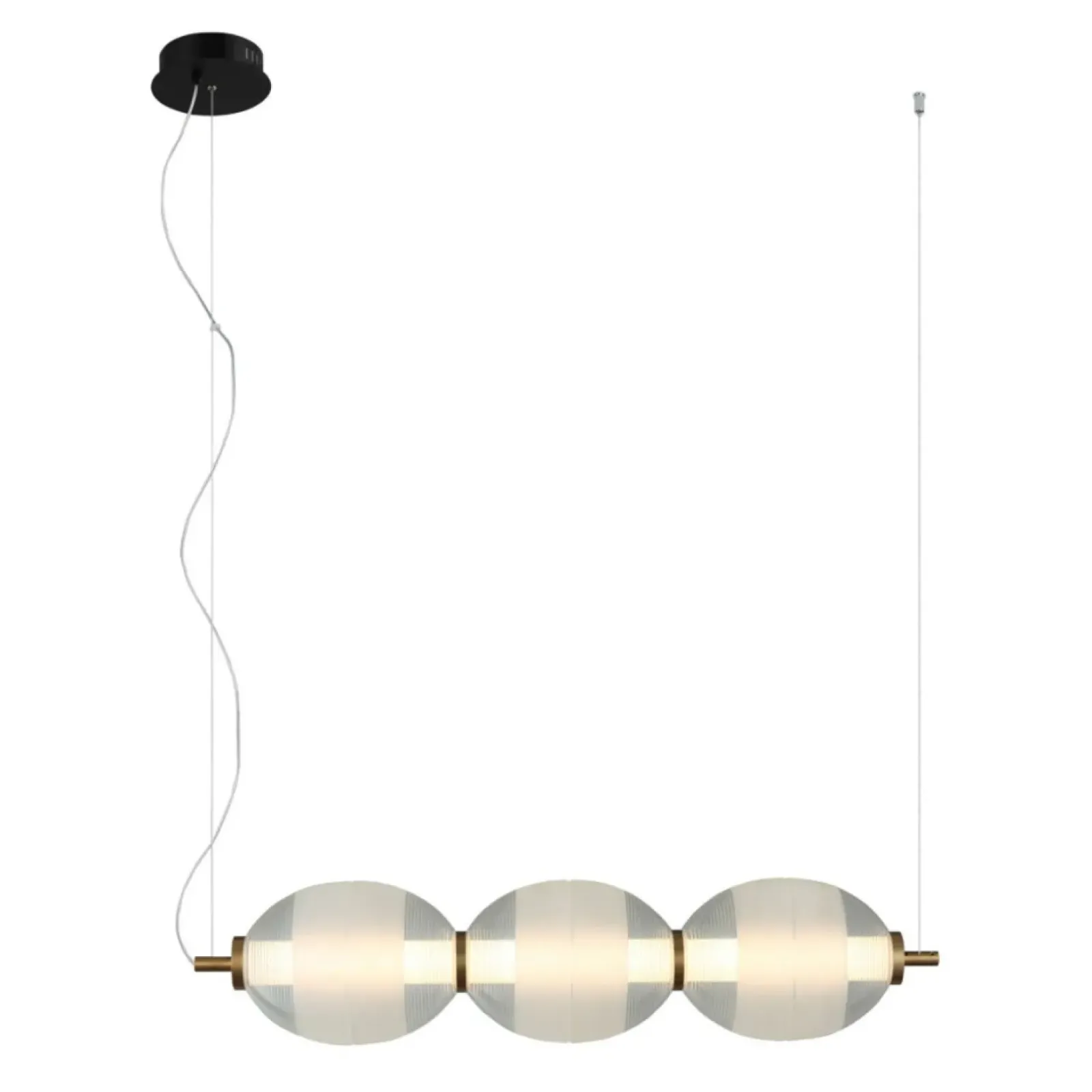 Sklep Kaja Pozioma lampa LED nad stół w kuchni PND-45372-3-WH-CL RINOT | Kaja Shop