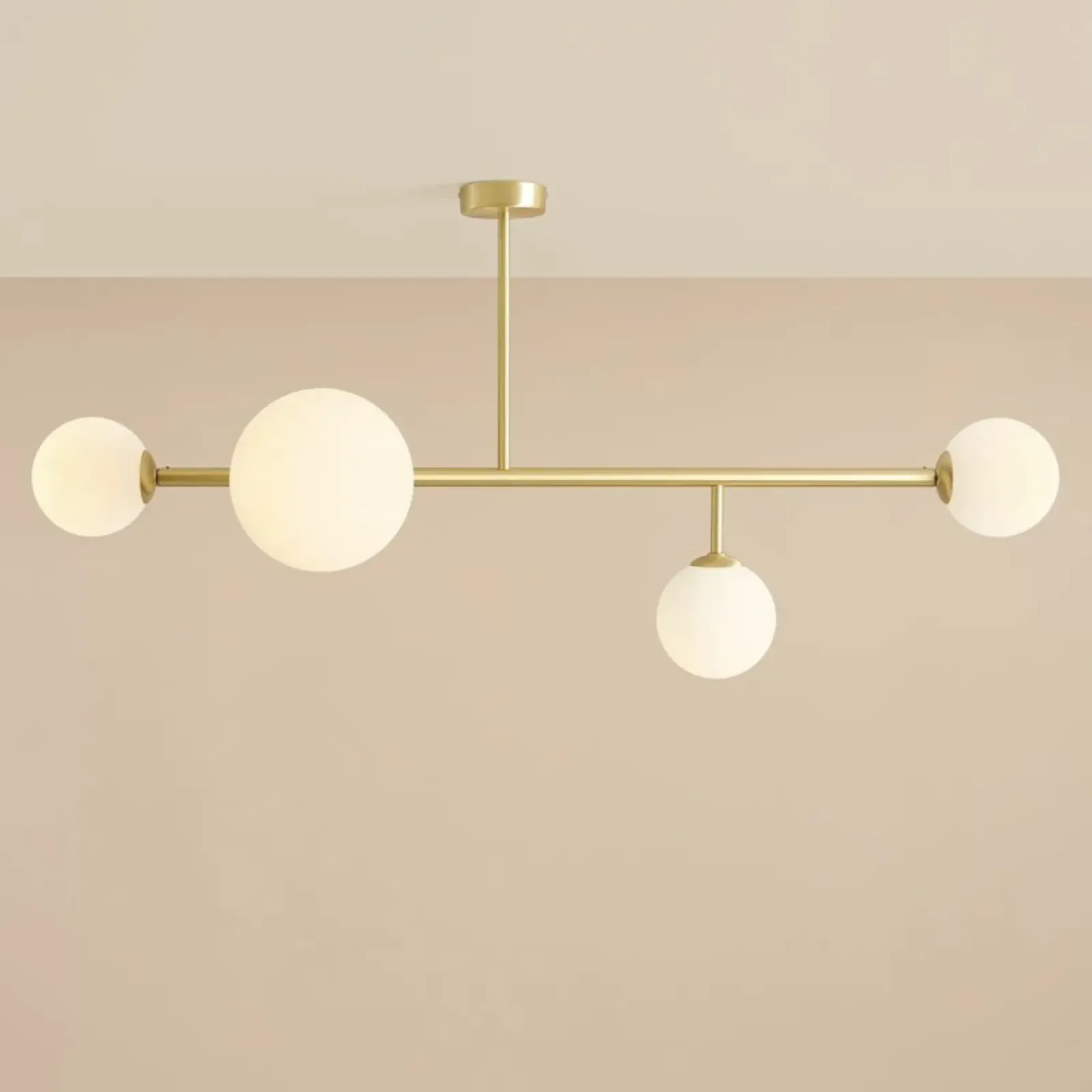 Sklep Kaja Pozioma lampa sufitowa z mlecznymi kloszami 1092PL_L40 z serii DIONE Zadzwońporabattel.783200183(8-16)/mailsklep@kaja.com.pl Store