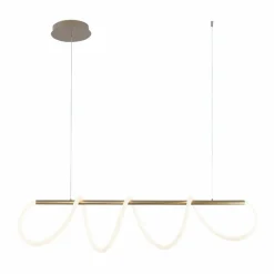 Sklep Kaja Pozioma lampa wisząca LED nad wyspę kuchenną 20006PM-GD BALBO | Kaja Fashion