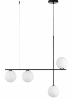 Sklep Kaja Pozioma lampa wisząca z białymi kloszami SIG 33691 SILIA | Kaja Best Sale