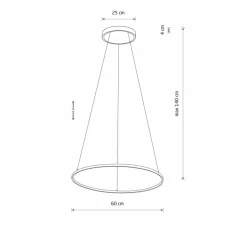 Sklep Kaja Pozioma, ledowa lampa wisząca 3000K ⌀60cm 10812 CIRCOLO LED | Kaja Outlet