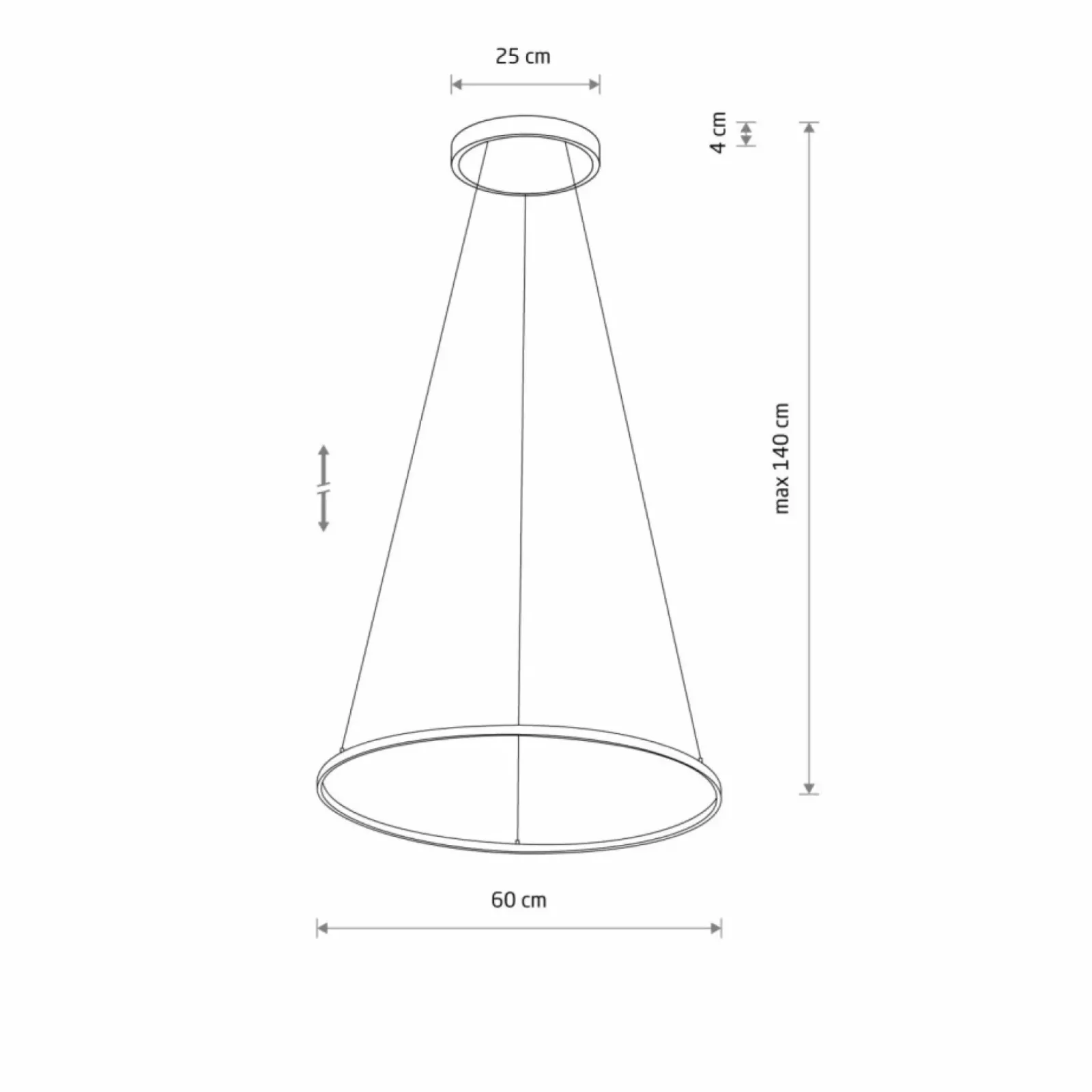 Sklep Kaja Pozioma, ledowa lampa wisząca 3000K ⌀60cm 10812 CIRCOLO LED | Kaja Outlet