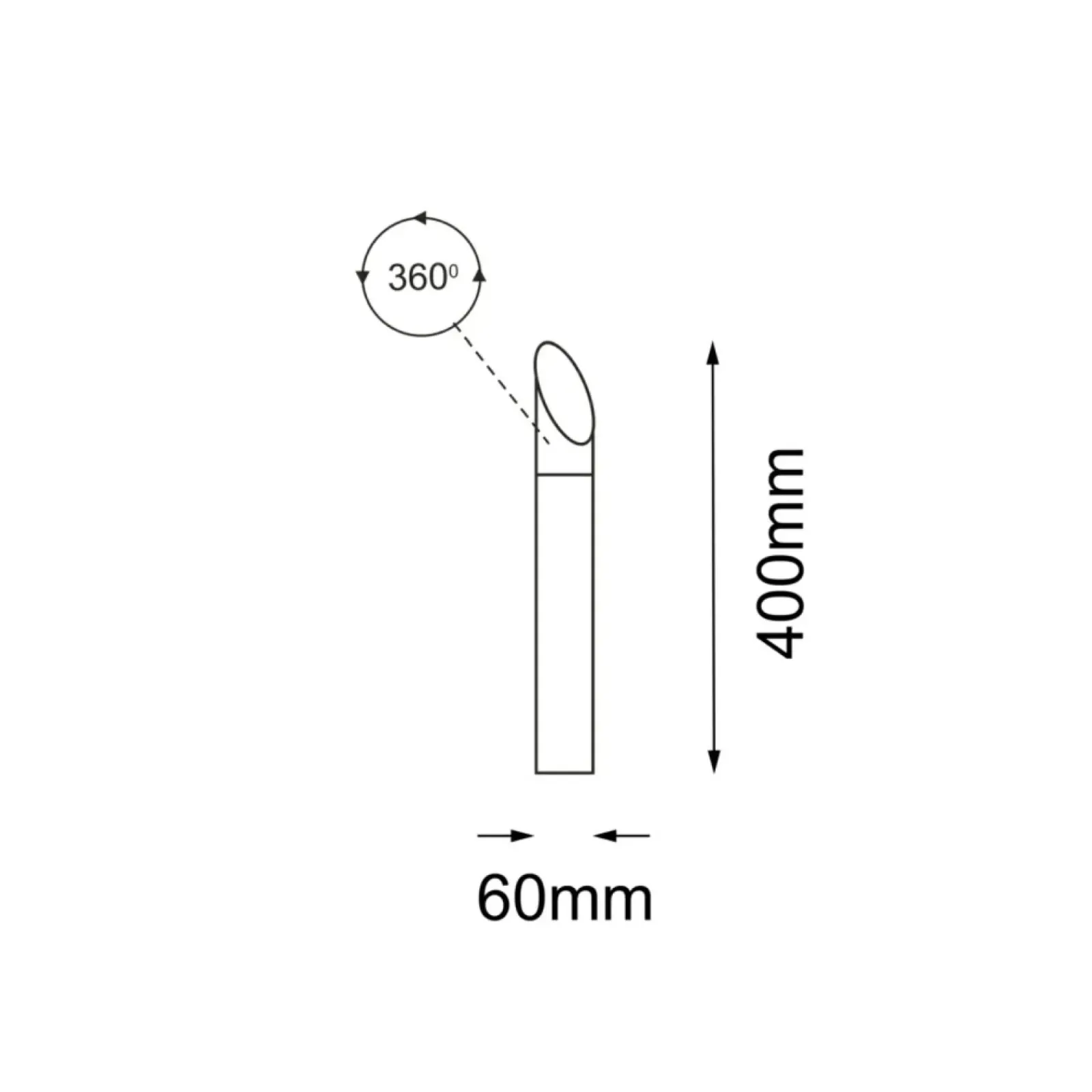 Sklep Kaja Prosta, antracytowa lampa ogrodowa 40cm ANT 9918 SAGA | Kaja* Lampy Ogrodowe Stojące