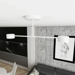 Sklep Kaja Prosta, biała lampa sufitowa do holu 1356/2 HALO 2 WHITE | Kaja biały Cheap