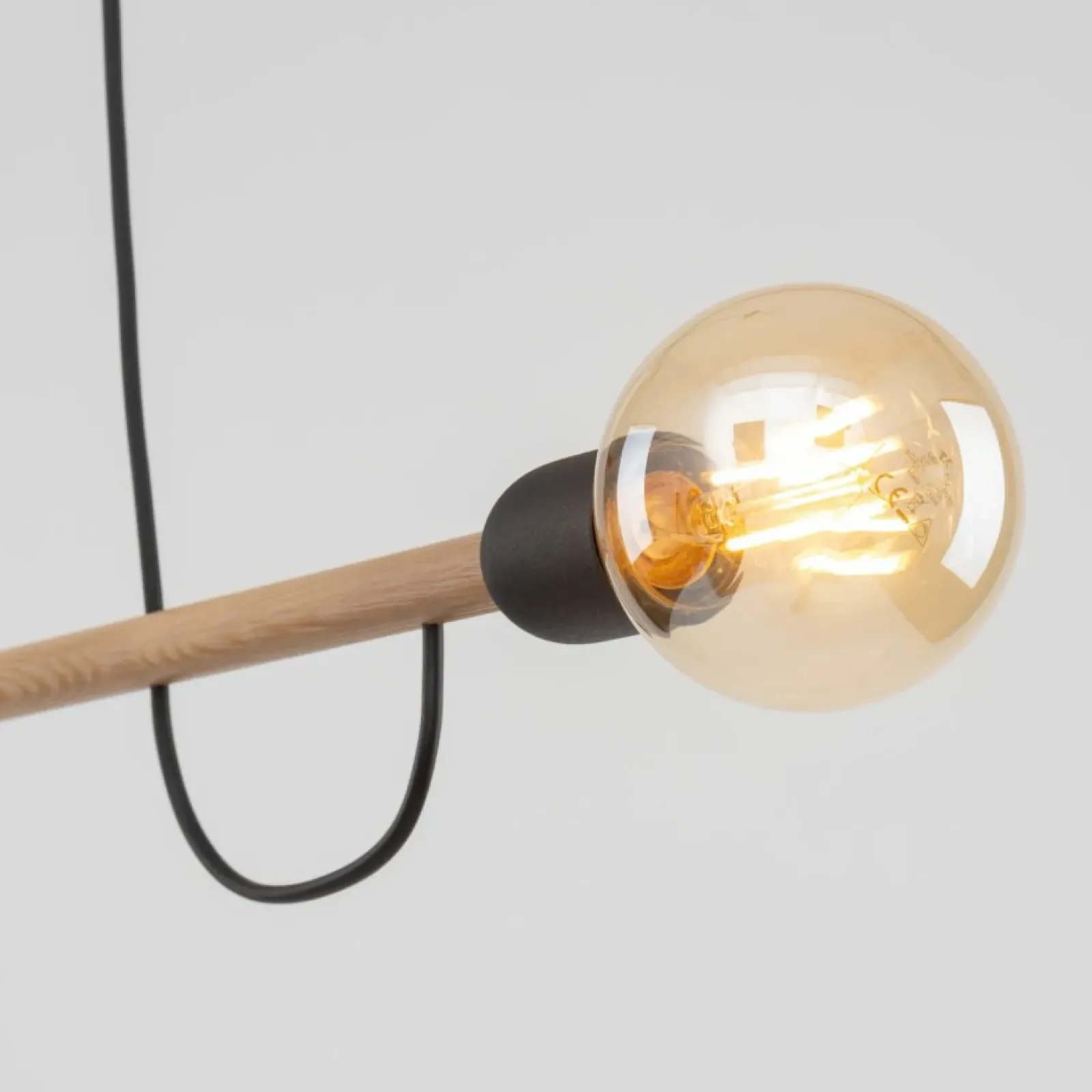Sklep Kaja Prosta, drewniana lampa wisząca do sypialni TK 4951 z serii HELIX WOOD Clearance