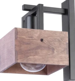 Sklep Kaja Prosta lampa ścienna z drewnianym kloszem SIG 31752 z serii DAKOTA* Kinkiety Tradycyjne