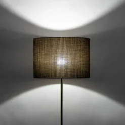 Sklep Kaja Prosta lampa na złotej nodze TK 16031 UMBERTO BROWN GOLD | Kaja* Lampy Podłogowe Z Abażurem|Tradycyjne Lampy Podłogowe
