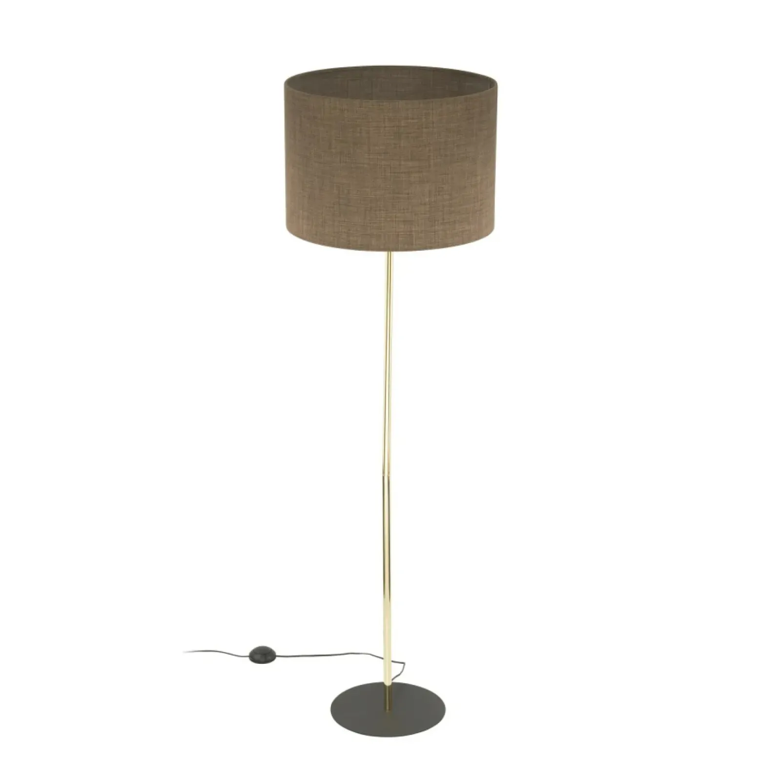 Sklep Kaja Prosta lampa na złotej nodze TK 16031 UMBERTO BROWN GOLD | Kaja* Lampy Podłogowe Z Abażurem|Tradycyjne Lampy Podłogowe