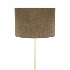Sklep Kaja Prosta lampa na złotej nodze TK 16031 UMBERTO BROWN GOLD | Kaja* Lampy Podłogowe Z Abażurem|Tradycyjne Lampy Podłogowe