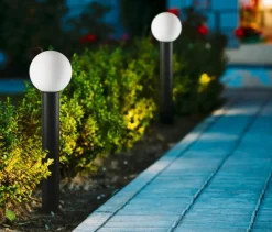 Sklep Kaja Prosta lampa ogrodowa z okrągłym kloszem OFL-8081-BL FELTRE | Kaja* Lampy Ogrodowe Stojące
